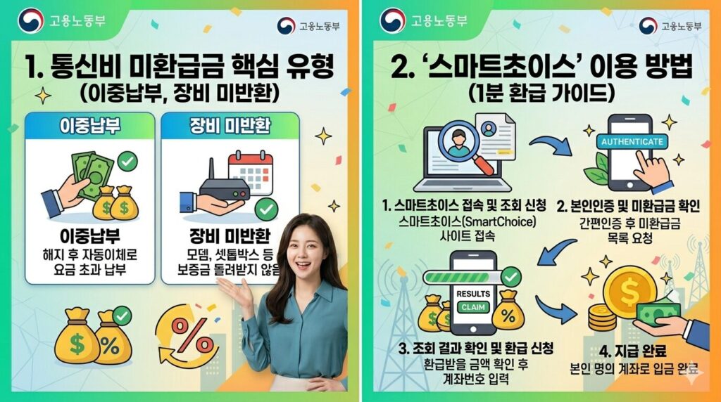 통신비 미환급금 조회