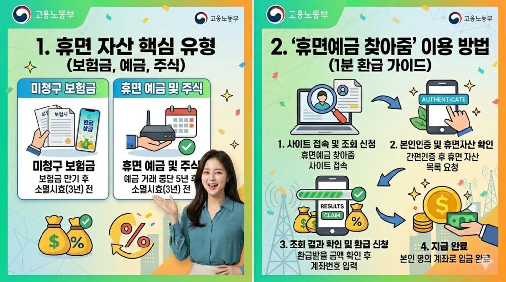 휴면예금 및 휴면보험금 조회